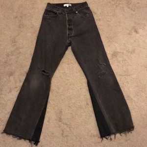RE/DONE Cropped Flare Jeans
